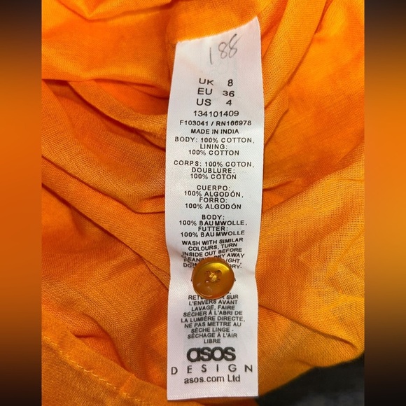ASOS Vibrant Orange Mini Dress - Picture 7 of 7